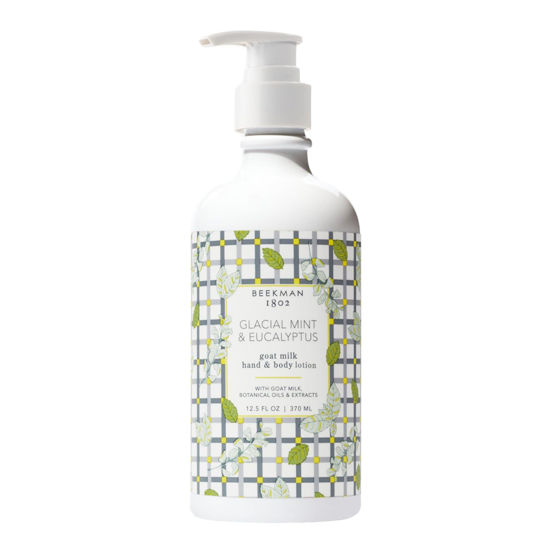 Picture of Beekman 1802 Glacial Mint & Eucalyptus Goat Milk Body Lotion - Scented - 12.5 oz - Hydrating & Deeply Moisturizing - With Shea Butter & Jojoba Seed Oil - Good for Sensitive Skin - Cruelty Free