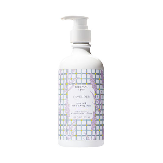 Picture of Beekman 1802 Goat Milk Body Lotion, Lavender - Scented - 12.5 oz - Hydrating & Deeply Moisturizing - With Shea Butter & Jojoba Seed Oil - Good for Sensitive Skin - Cruelty Free