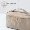 Picture of KITENROM Nature Makeup Bag,Premium Travel Makeup Organizer, Ideal Cosmetic Brush Bags Case for Women (Light Khaki)