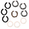 Picture of Hair Ties Silk Satin Scrunchies - Small Mini Thin Elestics Ponytail Holder Hair Bands Skinny Scrunchy For Thick Curl Hair No Crease Hair Ties Soft Accessories No Hurt Your Hair for Women and Girls (White Leopard Black)