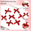 Picture of SAWINDA 20PCS Pink Hair Bows Ribbon Alligator Hair Ribbon Hair Barrettes for Teens Small Claw Clips for Thick Thin Hair,Cute Hair Accessories for Women Girls (Red)