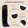 Picture of DOORES Hair Extensions Clip in Human Hair, Dark Brown 9pcs 150g 18 Inch, Clip in Hair Extensions Real Human Hair Remy Straight Real Hair Extensions Natural Thick Natural Hair Extensions