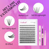 Picture of FADLASH DIY Lash Extension Kit Individual Lashes Cluster D Curl Eyelash Extension Kit with Lash Bond and Seal and Lash Applicator Tool for Self Application at Home (20D-0.07D-8-16MIX KIT)