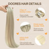 Picture of DOORES Hair Extensions Clip in Human Hair Balayage Ash Blonde Highlighted Platinum Blonde 120g 7pcs 16 Inch Clip in Human Hair Extensions Remy Natural Human Hair Extensions