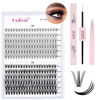 Picture of FADLASH DIY Lash Extension Kit Individual Lashes Cluster D Curl Eyelash Extension Kit with Lash Bond and Seal and Lash Applicator Tool for Self Application at Home (10D+20D-0.07D-8-16MIX KIT)