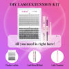 Picture of FADLASH DIY Lash Extension Kit Individual Lashes Cluster D Curl Eyelash Extension Kit with Lash Bond and Seal and Lash Applicator Tool for Self Application at Home (10D+20D-0.07D-8-16MIX KIT)