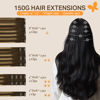 Picture of DOORES Hair Extensions Real Human Hair, Balayage Chocolate Brown to Caramel Blonde 18 Inch 150g 9pcs, Real Hair Extensions Clip in Human Hair Remy Clip in Hair Extensions Human Hair Natural