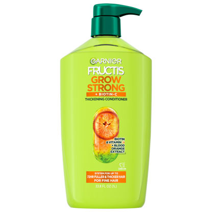 Picture of Garnier Fructis Grow Strong Thickening Conditioner for Fine Hair, Biotin-C, 32.3 Fl Oz, 1 Count (Packaging May Vary)