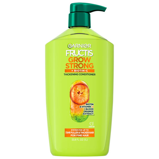 Picture of Garnier Fructis Grow Strong Thickening Conditioner for Fine Hair, Biotin-C, 32.3 Fl Oz, 1 Count (Packaging May Vary)