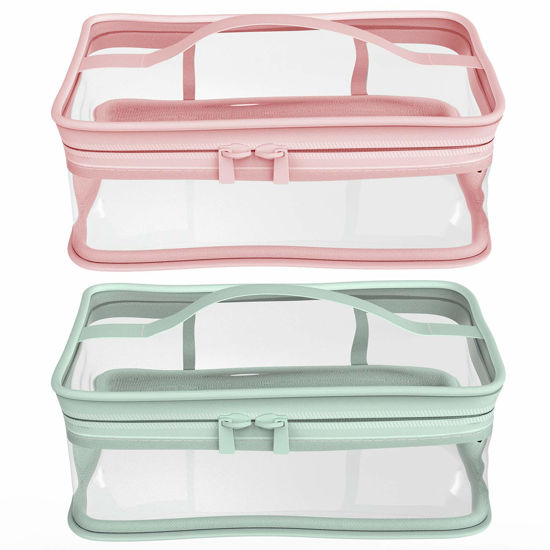 Picture of Makeup Bag Zipper Waterproof Portable Travel Storage Pouch 2 Pcs