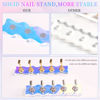 Picture of ANGNYA Nail Stand for Press on, 2 Set Aurora Nail Holder for Painting Nails Press on Nail Stands with 96 Pcs Reusable Sticky Putty for Nail Art Display Home & Salon Use