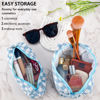 Picture of 2Pcs Checkered Makeup Bag for Women Girls Pencil Pouch Travel Small Cosmetic Bag Set Cute Makeup Pouch Purse Pencil Case Pencil Bag Zippered Toiletry Bag Organizer Preppy Trendy Storage Bag(Blue)