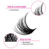 Picture of Individual Lashes 120pcs D Curl Lash Clusters Mixed Length Individual Lash Extensions Cluster Lashes DIY Lash Extension Supplies Eyelash Clusters (F1-0.07D, 10-16mm)