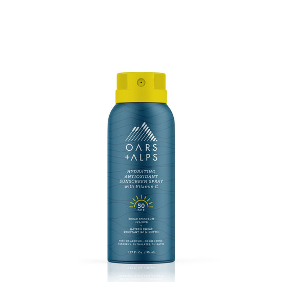 Picture of Oars + Alps Hydrating SPF 50 Sunscreen Spray, Infused with Vitamin C and Antioxidants, Water and Sweat Resistant, TSA Friendly, 1.87 Oz