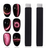 Picture of JERCLITY 2 Pieces Cat Eye Magnet for Nails Large Powerful Nail Magnet Black Silicone Protective Rectangular Nail Magnet Tool for Cat Eye Gel Polish Nail Art(2.36inch)