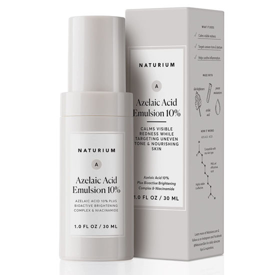 Picture of Naturium Azelaic Acid Emulsion 10% Plus Bioactive Complex & Niacinamide, Anti-Aging Skin Care, 1 oz