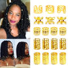 Picture of 100 PCS Gold Dreadlock Beads Locs Accessories , Jewelry for Braids, Women and Girls, Adjustable Cuffs Braiding Hair Rings Decoration