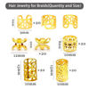 Picture of 100 PCS Gold Dreadlock Beads Locs Accessories , Jewelry for Braids, Women and Girls, Adjustable Cuffs Braiding Hair Rings Decoration