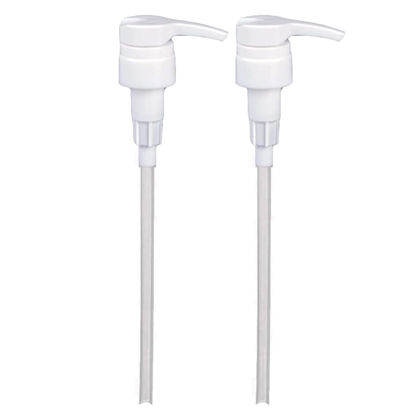 Picture of Universal Shampoo/Conditioner Dispenser Pump for Bottles, Leak Proof, Pump Top Fits 1 L/33.8 oz Bottles, 28/410 Neck Size, (White - Pack of 2)