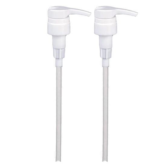 Picture of Universal Shampoo/Conditioner Dispenser Pump for Bottles, Leak Proof, Pump Top Fits 1 L/33.8 oz Bottles, 28/410 Neck Size, (White - Pack of 2)