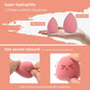 Picture of COSTICA Makeup Sponge, 4 Pcs Beauty Blender for Foundation Blending Sponge, Pink Makeup Blender with Storage Box, Flawless for Liquid Cream and Powder