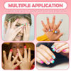 Picture of 144 Pieces Fake Nails for Kids Girls Artificial Kids Press on Nails Full Cover Short Acrylic Stick On Nails False Nail Tips Kit for Children Little Girls Nail Art Decoration (Sweet Pattern)