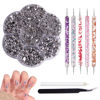 Picture of Face Gems White Rhinestones, 5606PCS Nail Art Flat Back Half Round Pearl Crafts, and DIY Projects - Perfect for Home DIY Nails Body Face Craft and Salon Use.(Silver)…