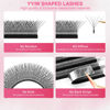 Picture of XIUSUZAKI W Lash Extensions Supplies 6D Eyelash Extensions W Shape 0.07mm Thickness D Curl 13mm Premade Fans Easy Fan Lashes Volume Matte Black 12 Rows Crisscross Eye Lashes(W-6D-0.07-D,13mm)