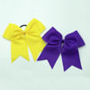 Picture of Hipcheer 20pcs 8" Large Cheer Bows for Girls, Hand-made Grosgrain Ribbon Hair Accessories for Teen Girls Softball Cheerleader Sports (Yellow)