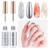 Picture of beetles Nail Art Gel Liner Polish- 2 Pcs Reflective Glitter Gel Nail Polish, Sliver Metallic Gel Liner Nail Polish Glitter Sparkle Chrome Effect Metal Painted Gel Nail Art Design Set