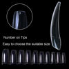 Picture of Beuniar Acrylic Nail Tips Clear 500Pcs French Artificial False Tip for Manicure Nails Art Salons & Home DIY
