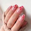 Picture of Heart Press on Nails Short Almond Fake Nails Valentine’s Day Artificial False Nails with Red Small Heart Design Full Cover Acrylic Nails Kits Valentines Stick on Nails Glue on Nails for Women 24Pcs