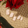 Picture of Heart Press on Nails Valentines Fake Nails Glossy Finish White Hearts Glue on Nails Short Square Valentine’s Day Artificial Nails Full Cover False Nails Cute Stick on Nails for Women Manicure 24Pcs