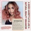 Picture of BUPPLER Ombre Pink Wig 18 Inch Medium Length Wigs for Women Middle Part Synthetic Hair Wavy Wig with Upgraded Strands,Natural Hair Wig for Daily Party/Halloween Use 18Inch,Ombre Pink
