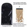 Picture of RJMBMUP Hair Extensions Hanger with Storage Bag Hairpieces Storage Holder Wigs Carrier Case for Store Style Hair Black Color