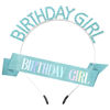 Picture of Birthday Sash Birthday Crown for Women, Birthday Girl Sash, Birthday Girl Crown, Glitter Light Blue Birthday Sash and Crown Rhinestone Headband Set, Happy Birthday Girl Princess Tiara Sash Accessories