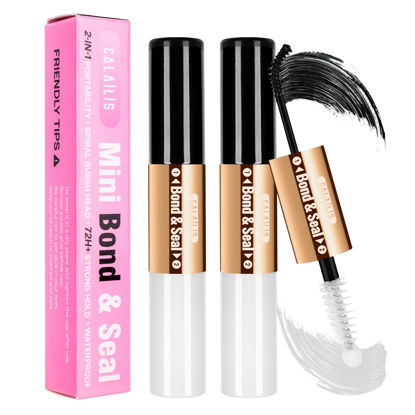 Picture of CALAILIS Lash Bond and Seal, Cluster Lash Glue for Eyelash Clusters Strong Hold and Long Lasting 72 Hours Bond and Seal Lash Glue Waterproof Non-irritating Latex-Free Lash Bond (2 Pack)
