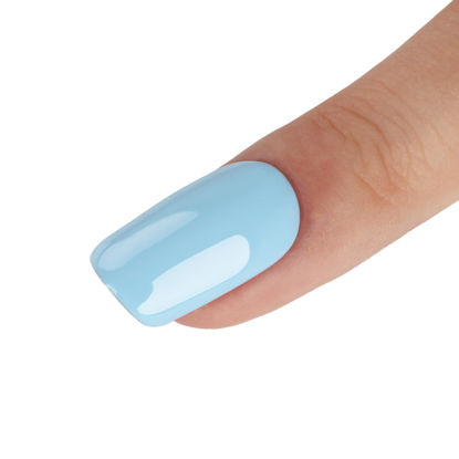 Picture of TUTUYU Pastel Blue Gel Nail Polish,Macaron Blue Gel Polish for DIY Nail Art and Manicure Salon, 0.51 Fl Oz Light Blue UV/LED Soak off Gel Polish - GP0020