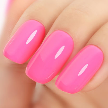 Picture of TUTUYU Hot Pink Gel Nail Polish, 0.51 Fl Oz Soak Off UV LED Lamp Neon Fuchsia Pink Gel Polish for Nail Art Starter or Manicure Salon,Spring Summer Gel Colors - GP0037