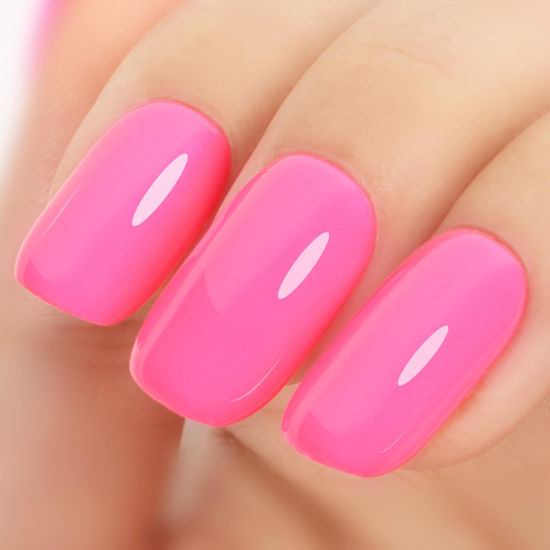 Picture of TUTUYU Hot Pink Gel Nail Polish, 0.51 Fl Oz Soak Off UV LED Lamp Neon Fuchsia Pink Gel Polish for Nail Art Starter or Manicure Salon,Spring Summer Gel Colors - GP0037