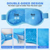 Picture of 2Pack Cold Cooling Eye Mask, Reusable Gel Eye Mask Hot/Cold Therapy Gel Bead Eye Mask with Plush Backing for Headache/Puffiness/Migraine/Stress Relief/Skin Care/Dry Eyes(Blue+Pink)