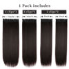 Picture of Straight Hair Extensions Long Dark Brown Hair Extensions #6 Clip in Hair Extensions for Women 4PCS Hair Extensions Fluffy and No Tangled(4pcs, 20Inch, 6#)