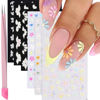 Picture of VOTACOS 6 Sheets Flower Nail Art Stickers Decals 5D Embossed Nail Decals Spring Summer Self-Adhesive Nail Supplies Accessories 3D Flowers Nail Stickers for Women Nail Design Decoration