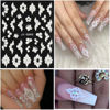 Picture of VOTACOS 6 Sheets Flower Nail Art Stickers Decals 5D Embossed Nail Decals Spring Summer Self-Adhesive Nail Supplies Accessories 3D Flowers Nail Stickers for Women Nail Design Decoration