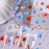 Picture of VOTACOS 4 Sheets Summer Nail Stickers for Nail Art 5D Summer Nail Decals 3D Nail Design Self-Adhesive Nail Supplies Accessories Shell Jellyfish Starfish Nail Stickers for Women Nail Decoration