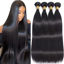 Picture of Human Hair Bundles Straight 16 18 20 22 Inch Brazilian Virgin Hair 4 Bundles Human Hair Straight 100% Unprocessed Straight Hair Bundles Weave Bundles Human Hair
