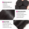 Picture of Human Hair Bundles Straight 16 18 20 22 Inch Brazilian Virgin Hair 4 Bundles Human Hair Straight 100% Unprocessed Straight Hair Bundles Weave Bundles Human Hair