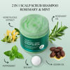 Picture of VOERUY Scalp Scrub, Rosemary Scalp Exfoliator Scrub Shampoo, 2-in-1 Scalp Treatment with Mint Oil, Hair Treatment to Clarify and Remove Build Up with Silicone Scalp Massager, 10.6oz/300g