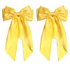 Picture of SUSULU Hair Bows for Women,Yellow Bow Hair Clips for Girl Hair Bows Barrette Metal Clips Long Ribbon Hairpin Party Bows for Hair Ponytail Hair Styling Accessories 2pack