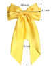 Picture of SUSULU Hair Bows for Women,Yellow Bow Hair Clips for Girl Hair Bows Barrette Metal Clips Long Ribbon Hairpin Party Bows for Hair Ponytail Hair Styling Accessories 2pack